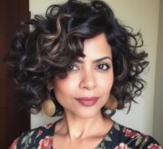 Effortlessly chic black curly hair