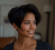 Black hair cut short, quick and easy