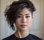 Black hair short and breathtaking style