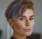 Colorful short haircut an absolute beauty