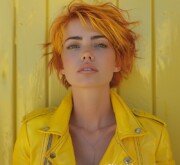 Dare to be bold with short and colorful hair