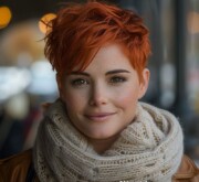 Everyone delights in short red hair