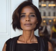 Low maintenance black short haircut
