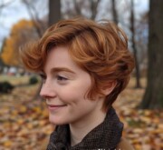 Shiny and beautiful a captivating short red hairstyle