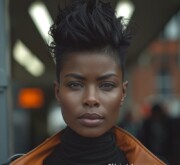Short black dreamy hair