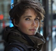 Short brown hair effortlessly cool