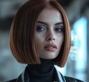 Short brown hair looking effortlessly cool