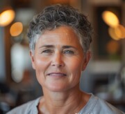 Short hair gray with the depth of experience