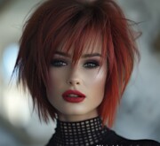 Short red look expressing untamed passion