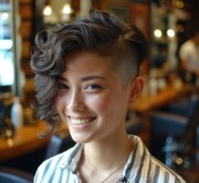 Short style black marvelous hair