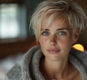 The signature look of super women short blond hair