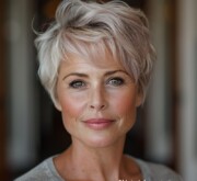 With a gray hairstyle women radiate love