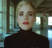 Blonde with short and amazingly styled hair