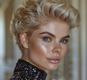 Breathtaking hairstyle for short blonde hair