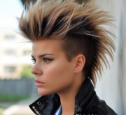 Brunette with a short hairstyle that's fantastic