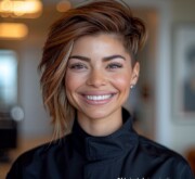 Brunettes with cropped hair