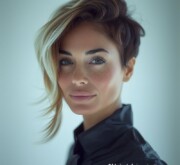 Charming style for short brunette hair