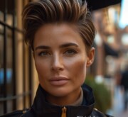 Elegant short haircut for brunette