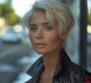 Elegant touch in a glorious cut for blonde woman