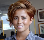 Perfect short style for brunette