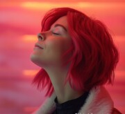 Polished look for short red hair