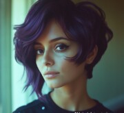 Radiant and stylish short colorful hairstyle
