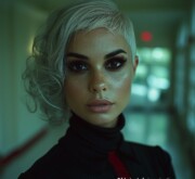 Short gray hairstyle that's exciting on a woman