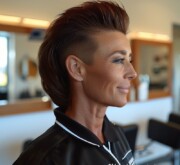 Stylish woman with a trendy and refreshing short cut