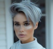 A chic gray short cut is a true standout