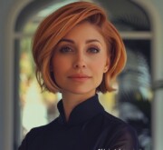 A red haircut reflects natural confidence