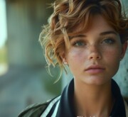 A short brown hairdo enhances every look with confidence