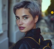 A short gray coiffure is the perfect mix of energy and elegance