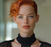 A short red coiffure feels vibrant and empowering