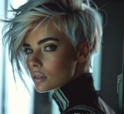 A woman’s shining gray style is the perfect balance of chic and bold