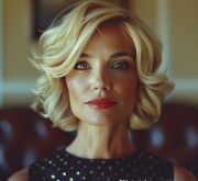 Blonde hairdo captures chic simplicity