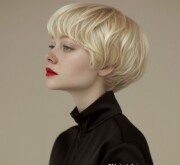 Effortlessly shining in short blonde hair