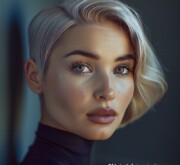 Energetic short gray coiffure brings a youthful glow