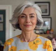 Energetic short gray coiffure brings confidence to any style