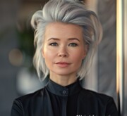 Gray hair feels refreshing with vibrant energy