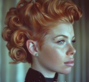 Red passion look defines striking beauty