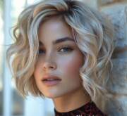 She sparkles in a short blonde look