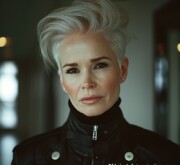 Short gray coiffure is the perfect blend of trendy sophistication