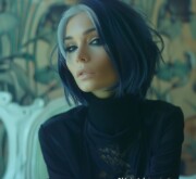 Striking short colorful hairstyle radiates bold energy
