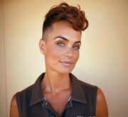 Beautiful romantic red short haircut