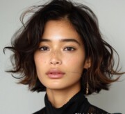Black short hair for magnetic women