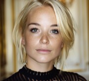 Blonde angelic feminine hairstyle