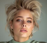 Blonde hairdo for eye catching trendy women