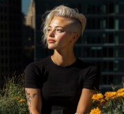 Blonde hairdo for ritzy trendy women