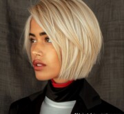 Blonde hairdo for seductive trendy women