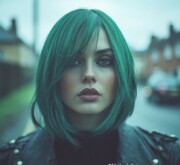 Captivating and daring short colorful hairstyle